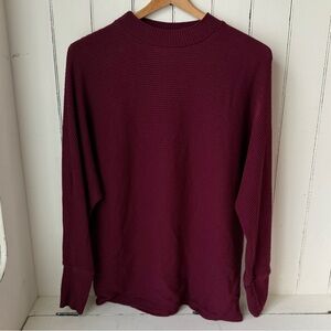 Matty M Burgundy Ribbed Tunic Sweater
